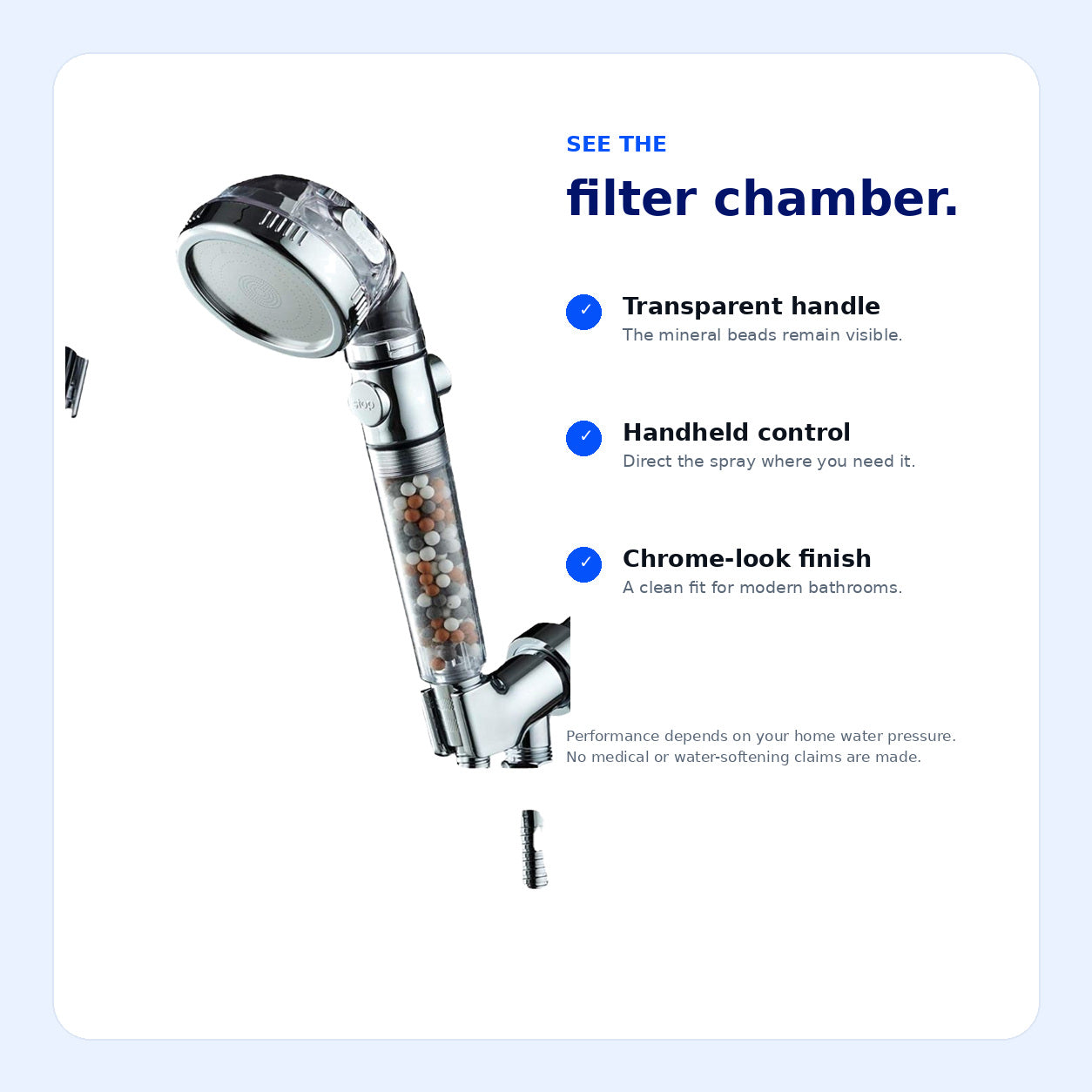AquaFlow transparent mineral filter chamber