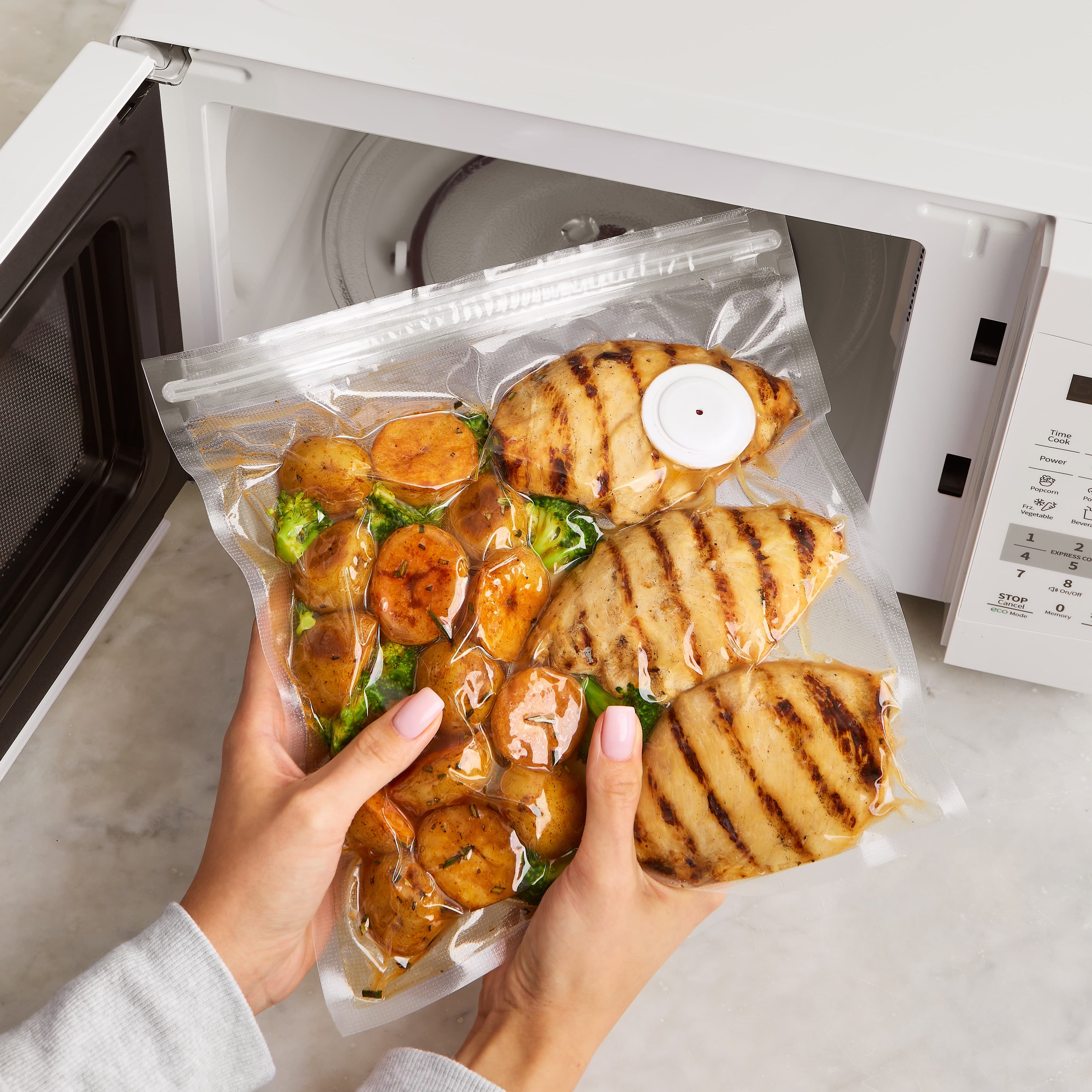 Temporary reference: meal preparation with vacuum bags