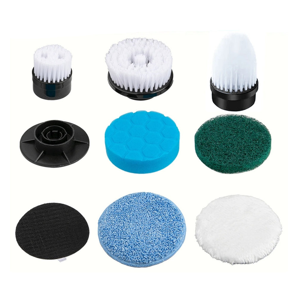 ZAVERONA FlexClean nine-piece replacement brush head and pad set