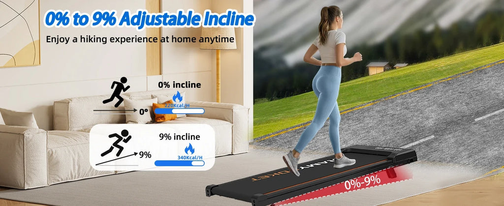 RAMYPOKET walking pad flat and incline positions