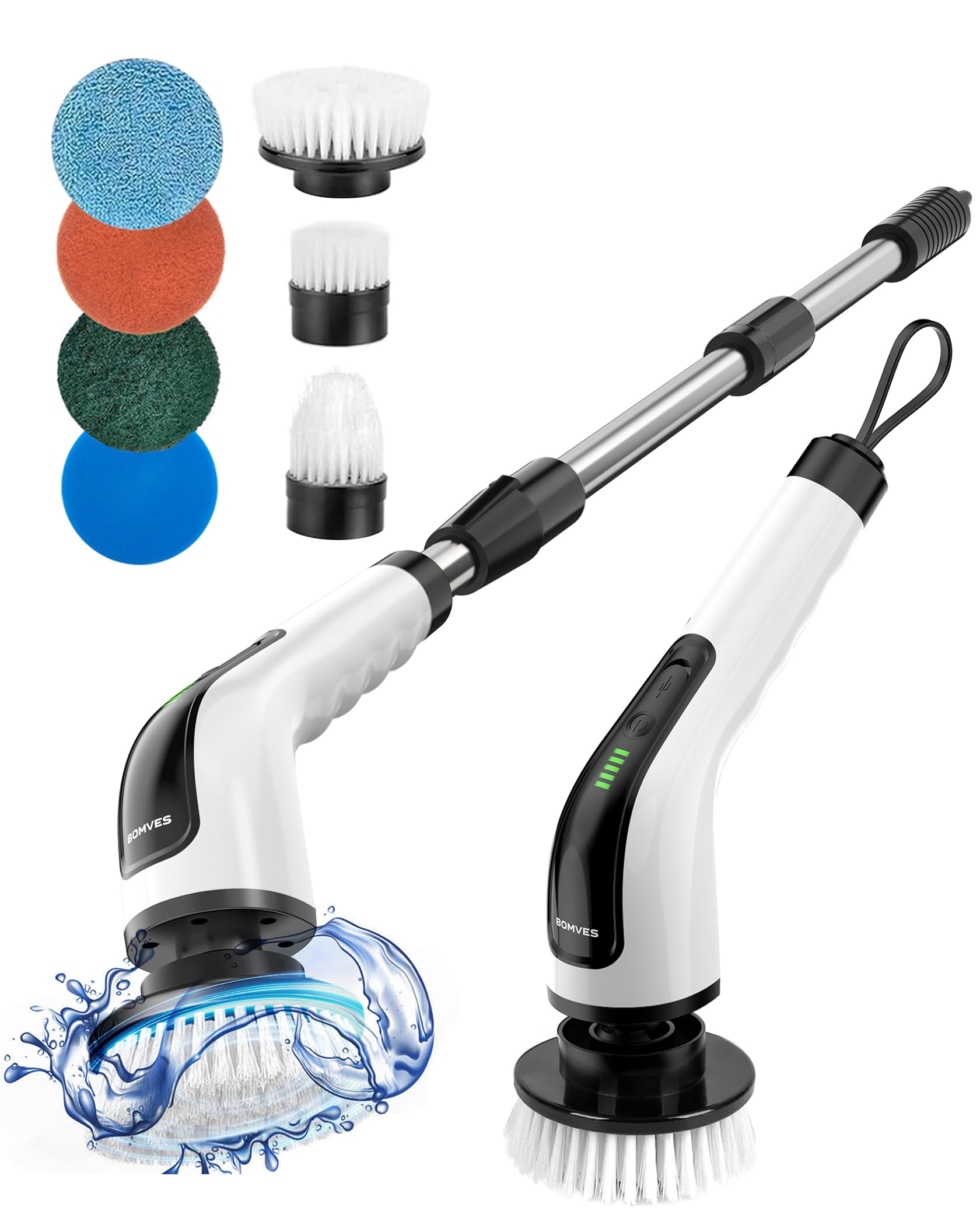 ZAVERONA FlexClean electric spin scrubber with multi-purpose heads