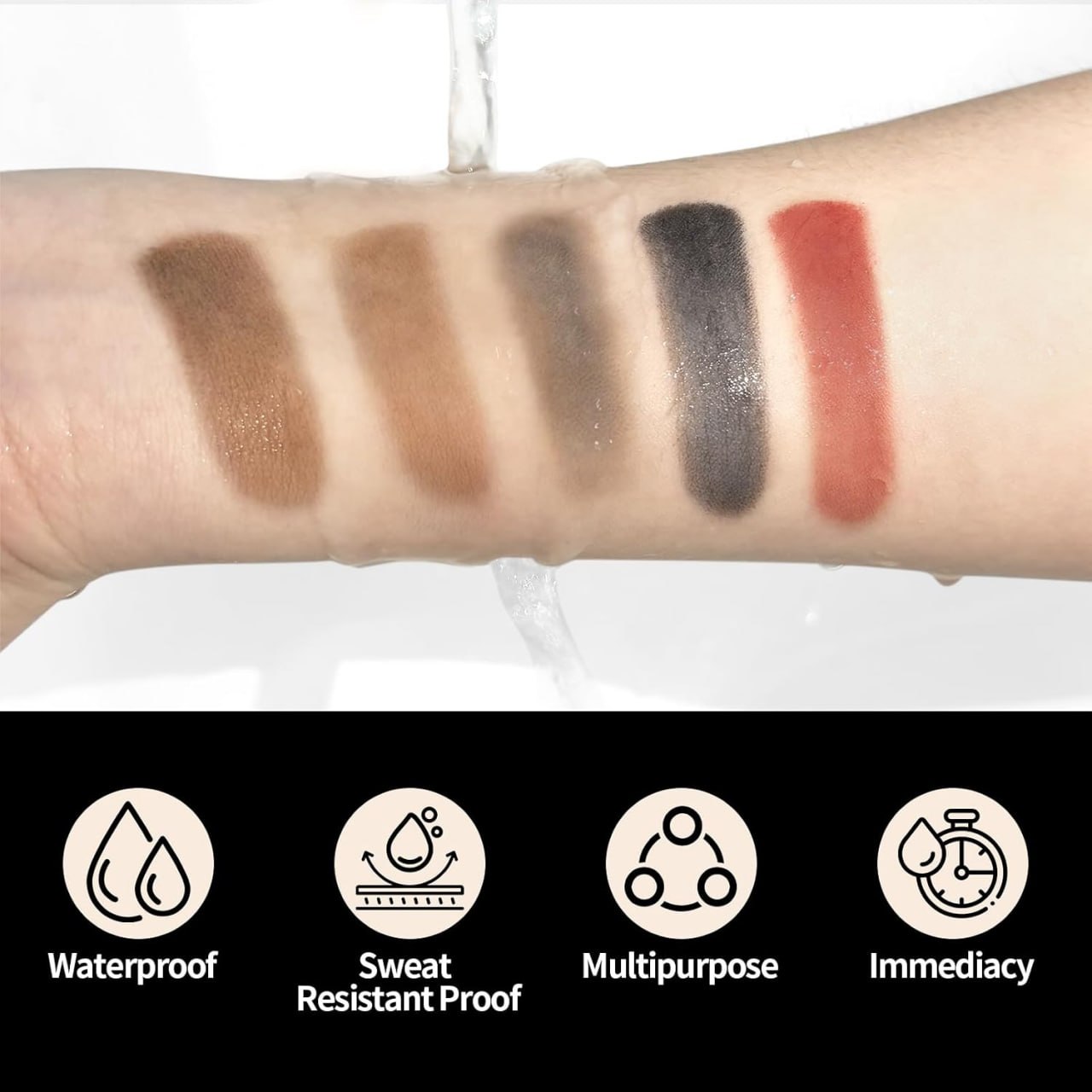 Root Veil water resistant hair powder swatches